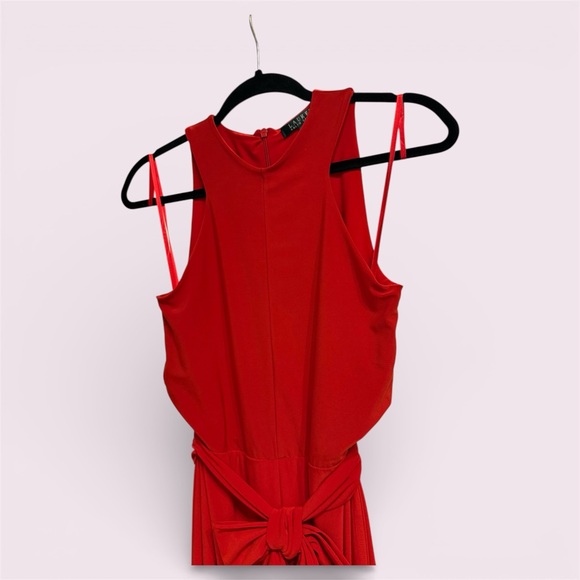 Ralph Lauren Vibrant Red Tie-Waist Jumpsuit - Picture 8 of 13